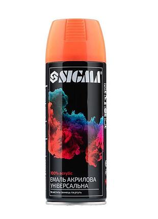 Емаль аерозольна акрилова флуоресцентна 400мл ral 2005 (помаранчевий) sigma (2736121)