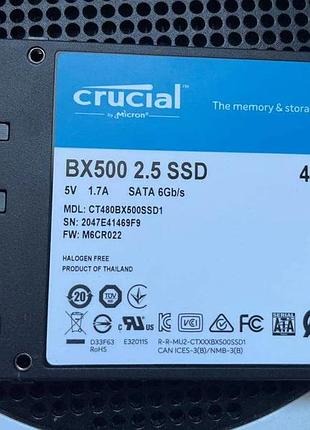 Внутренний sd накопитель crucial bx500 480gb (sata iii, 2.5")