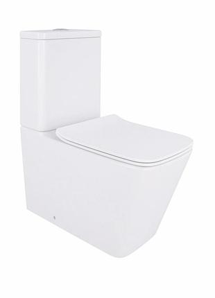 Унитаз-компакт qtap crow eco безободковый с седалием soft-close qtcro27w48750