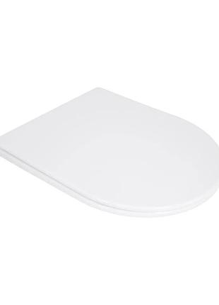 Сиденье для унитаза qtap (taurus 490) 422x360x30 мм, white, с микролифтом, slim duroplast, quick release qtsc179w49383