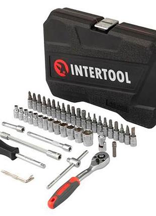 Ve набор инструментов intertool 1/4 new version дюйма 48 единиц красный комплект для ремонта и обслужи n6w_ver 5