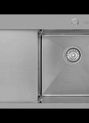Мийка mc-s7849h satin hde (2.7/1.0/220) з крилом, чаша праворуч, з отво