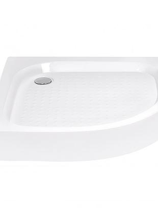 Душевой поддон kapielka st90x90x14 низкий, полукруглый, диаметр слива 52 мм lidz