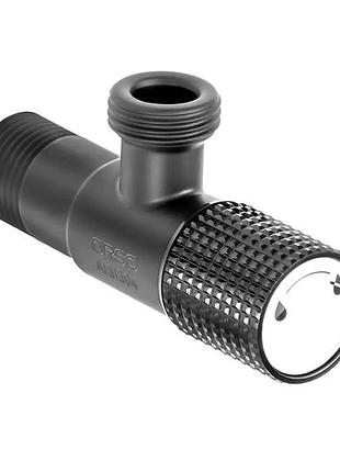 Orso кран кутовий 1/2*1/2 ssа14в (круглий) blacк нерж.