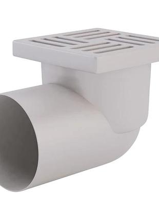Трап кутовий 110мм (150х150мм) пласт.решіт.білий та1110 (ts11510404) kronop 30шт