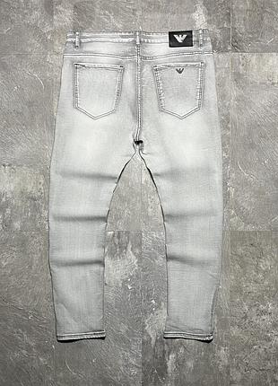 Чоловічі джинси emporio armani армані сірі оригінал slim fit skinny мужские джинсы armani jeans оригинал штани штаны сірого кольору l 34 36