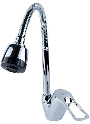 Змішувач s43 ø40 для кухні гусак гофрований на гайці tau sm-4b644c (9843150)