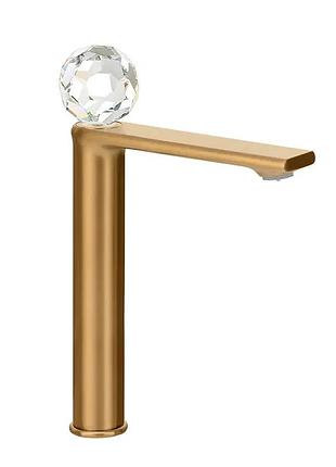 Змішувач для умивальника високий mone deluxe 27002rg dream crystal rose gold