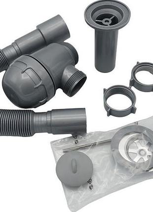 Сифон перламутр тюльпан 1 1/2" з єврошланг. нерж. випуск cos 1/20