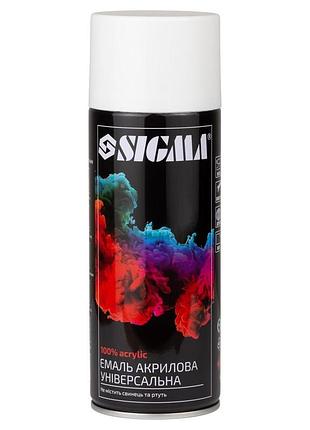 Емаль аерозольна акрилова 400мл ral 9010 білий глянець sigma (2736611)