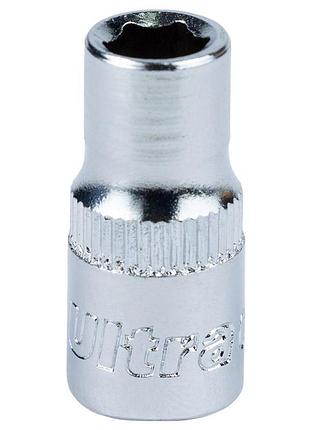 Насадка шестигранна коротка 1/4" 6мм crv ultra (6060062)