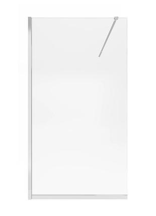 Душевая перегородка qtap walk-in standard crm2011.c8 110х200 см, стекло clear 8 мм, покрытие calcless