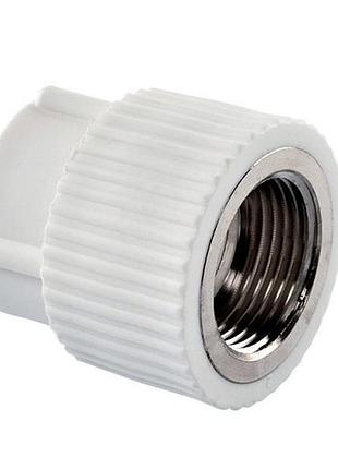Муфта комбінована з внутрішньою різьбою ppr ø32x1/2" білий колір asco® 20/120шт