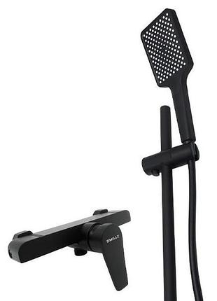Змішувач для душової кабіни millz зі стійкою чорний mrs-al-e2-1(black) 1/10