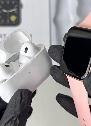 Комплект basic t55 - air pro 2 / smart watch / 2 ремешки (розовый)