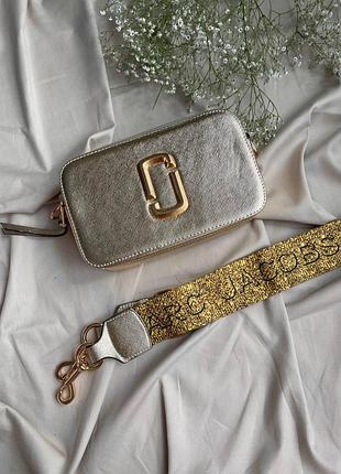 Marc jacobs gold shine logo 20x12x7