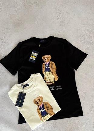 Мужская футболка polo ralph lauren white black