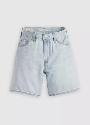Джинсові шорти з льоном levi’s high rise baggy shorts p. 28