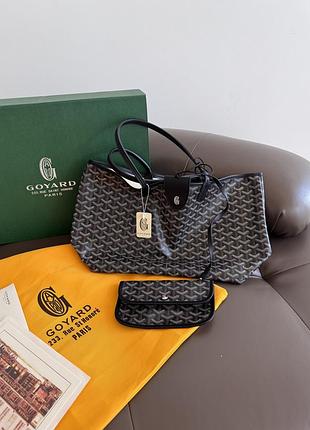 Goyard saint louis pm | black canvas premium 44х27х13