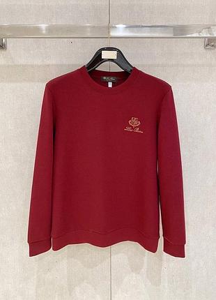 Чоловічий лонгслів кофта loro piana з вишитим логотипом