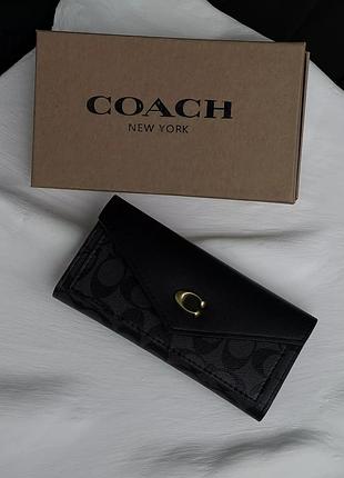 Кошелек coach визитница большая черная есть