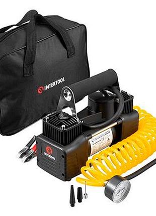 Ve автомобильный компрессор intertool двухцилиндровый new version 10 бар 85 л/мин для накачки шин и ко n6w_ver 5