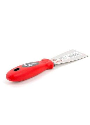 Ve шпатель intertool 50 мм new version для шпаклевки из нержавеющей стали с резиновой ручкой для ремон n6w_ver 4