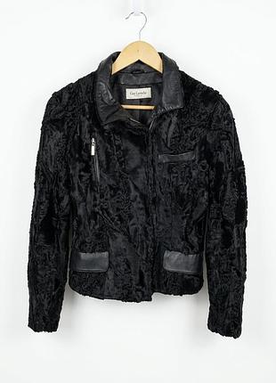 Vintage y2k guy laroche women’s leather and fur jacket size s-m жіноча куртка шкіряна з хутром вінтажна розмір с-м женская куртка кожаная