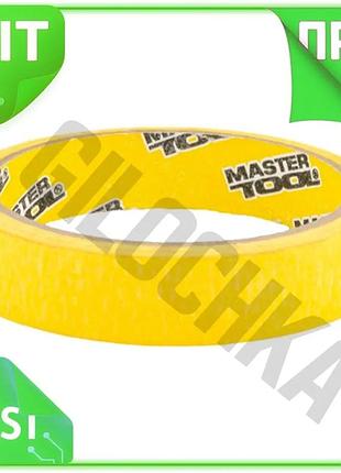 Ve стрічка малярська mastertool 19 new version мм х 20 м жовта для захисту поверхонь від фарби та пилу n6w_ver