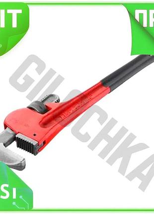 Ve ключ трубный intertool stillson new version 450 мм для сантехнических работ с эргономичной рукоятко n6w_ver