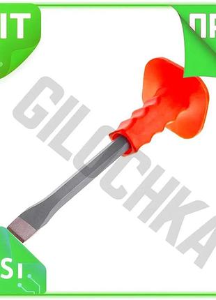 Ve зубило по каменю intertool new version з гумовою рукояткою для роботи з каменем та бетоном долото д n6w_ver