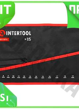 Ve чехол для гаечных ключей new version intertool 15 карманов для рожковых и комбинированных ключей ор n6w_ver