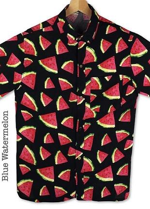 Р. 50–52 (l–xl) гавайская рубашка с арбузным принтом унисекс