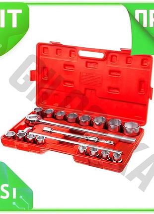 Ve набор торцевых головок intertool new version 3/4" 21 ед для автосервиса и ремонта ключ с трещоткой n6w_ver