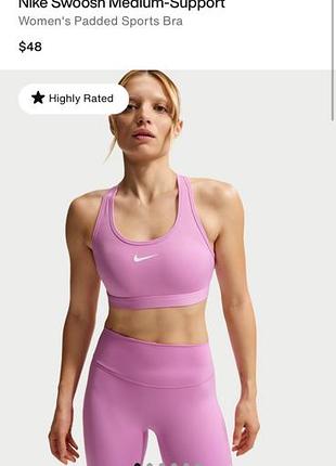 Спортивний топ nike swoosh medium-support women's padded sports bra