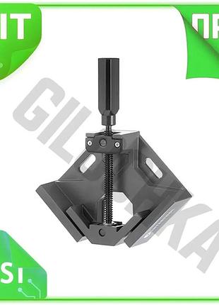 Ve кутова струбцина intertool 95мм new version для столярних робіт затискач для фіксації під кутом 90 n6w_ver