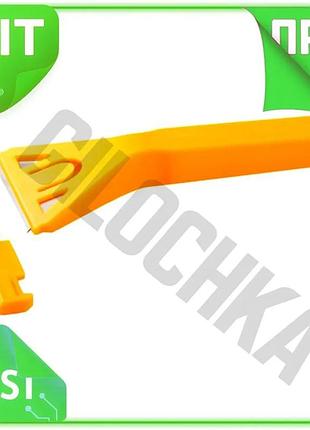 Ve скребок для фарби титул new version 100 мм mastertool із пластмасовою ручкою для видалення фарби оч n6w_ver