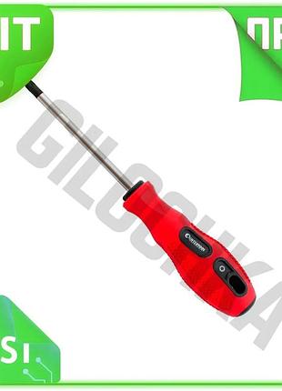 Ve отвертка крестовая intertool pz0 new version 100 мм для мастеров и хозяев с прорезиненной рукояткой n6w_ver