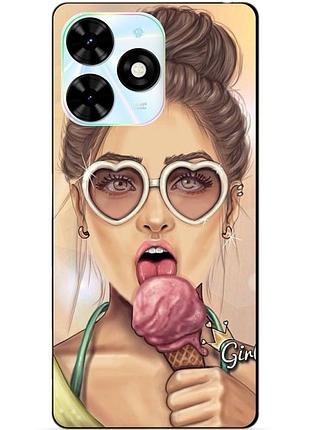 Силіконовий чохол бампер для infinix hot 40 pro (x6837) з малюнком морозиво