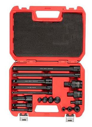 Ve набор переходников и удлинителей new version ударных intertool 1/4" 3/8" 1/2" 18ед для механиков и n6w_ver 4