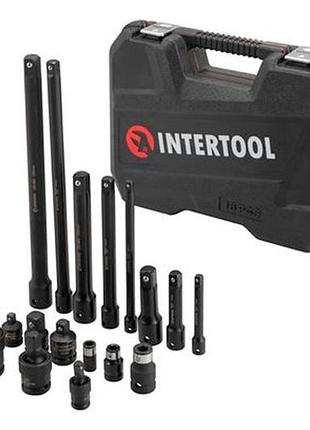 Ve набор переходников и удлинителей new version ударных intertool 1/4" 3/8" 1/2" 18ед для механиков и n6w_ver 5