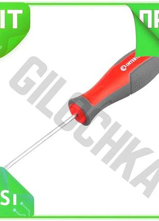 Ve отвертка sl3 75 мм new version intertool магнитная для монтажа и демонтажа крепежа с прорезиненной n6w_ver