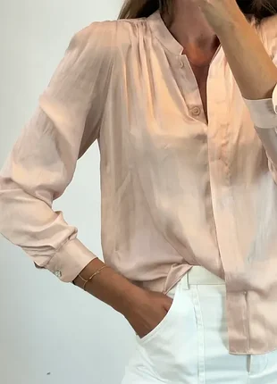 Легкая качественная рубашка с блеском/ s/brend h&amp;m