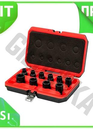 Ve набор ударных головок intertool new version 1/2" 10-24мм 10шт торцевые головки для профессиональног n6w_ver