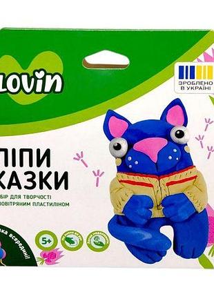 Набор для творчества с воздушным пластилином "леписказки" (котик)