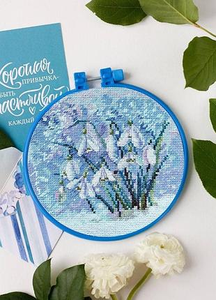 Набор для вышивания крестиком абрис арт под снегом