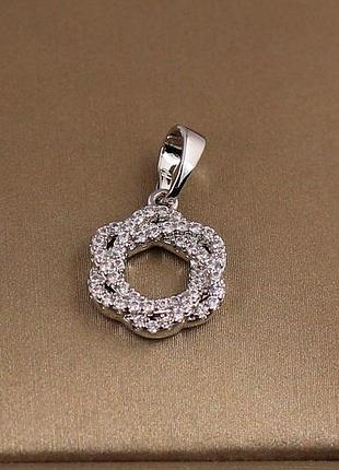 Кулон xuping jewelry сяйво нескінченності сріблястий