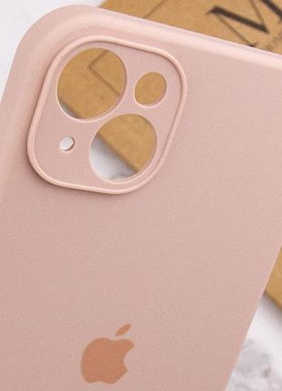 Чехол silicone case full camera protective (aa) для apple iphone 13 (6.1") розовый / pink sand 6