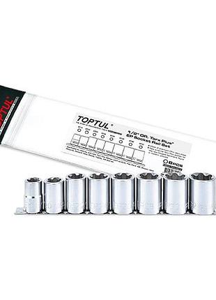 Набір головок torx plus ep 1/2" ep18-ep32 8ед. toptul gaag0810