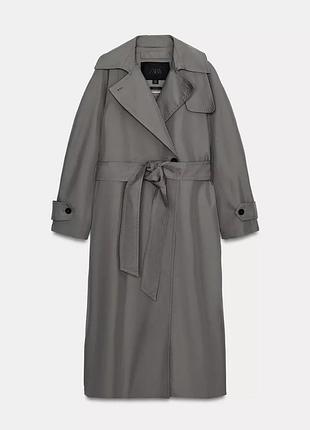 Тренч жіночий сірий оверсайз zara new